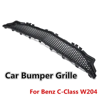 

Black ABS Car Front Bumper Grille Scratch-Resistant Car Center Mesh Grill Racing Grills Protector Decor For Benz C-Class W204
