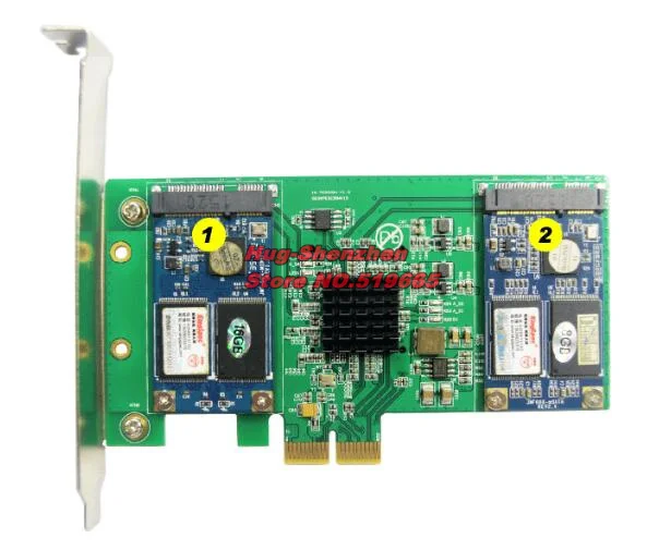 PCI Express PCI-E x2 to 4 ports mSATA RAID Controller Card for MAC PRO 3.1-5.1/OSX 10.9-10.14.5 and RAID 0 / 1 /10
