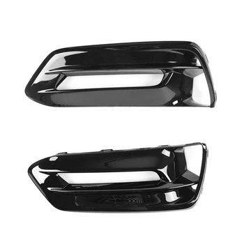

for Honda Accord 2018-2020 Gloss Black Front Bumper DRL Fog Light Lamp Cover Bezels Assy