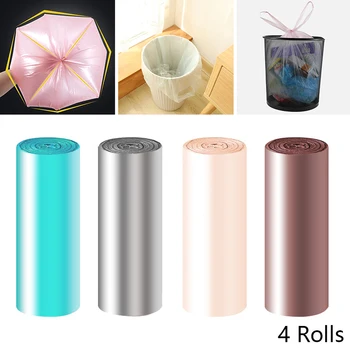 

4 Rolls Disposable Thicken Trash Garbage Bag Large Capacity 43*63cm Color Random New Arrivals Accessories