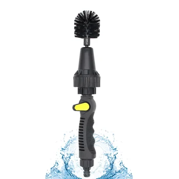 

multi-purpose multi-task car wheel tire brush 2-in-1 brush head water gun function brush