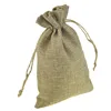 1PC 7Sizes Linen Jute Drawstring Pouch Cotton Christmas Halloween Gift bags Box Packages for Packaging Wedding Party Candy Bags ► Photo 2/5