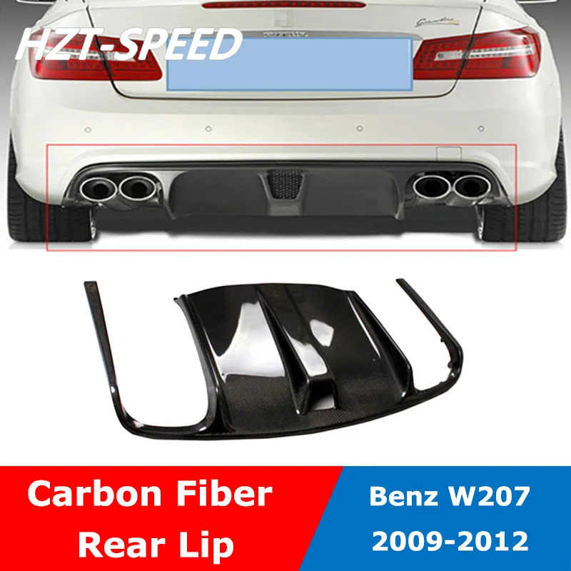 W207 Carbon Fiber Rear Bumper Lip Spoiler Diffuser For Benz E200 E250 E260 E350 Coupe 2009-2012