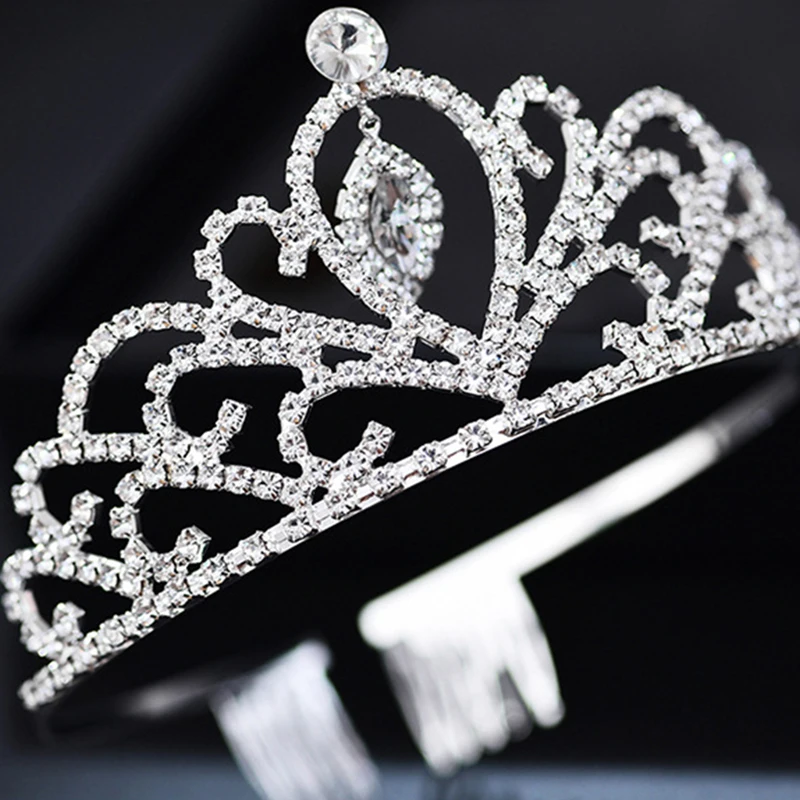 Серебристо-золотой цвет кристалл невесты диадемы и короны мода королева для свадьбы корона головной убор Свадебные украшения для волос аксессуары