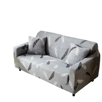 

DishyKooker All-inclusive Elastic Nonslip Feather Printing Sofa Cover for Office Hotel Living Room
