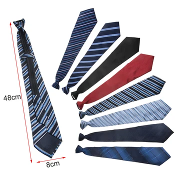 

Tie Zipper Necktie Lazy For Men Polyester Silk Classic