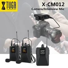 XTUGA X CM012 UHF Không Dây Lavalier Microphone,Camera Mic,UHF Ve Áo Mic Hệ Thống Với 16 Lựa Chọn Kênh Lên Đến 164ft Phạm Vi