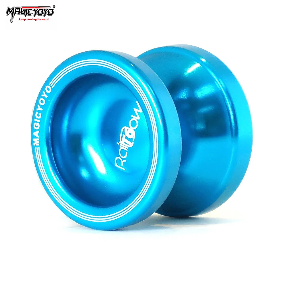 Лидер продаж Magicyoyo T6 Радужный не реагирующий йо Профессиональный Металлический сверкающий отделка йо-йо детские игрушки и подарок для детей - Color: BLUE