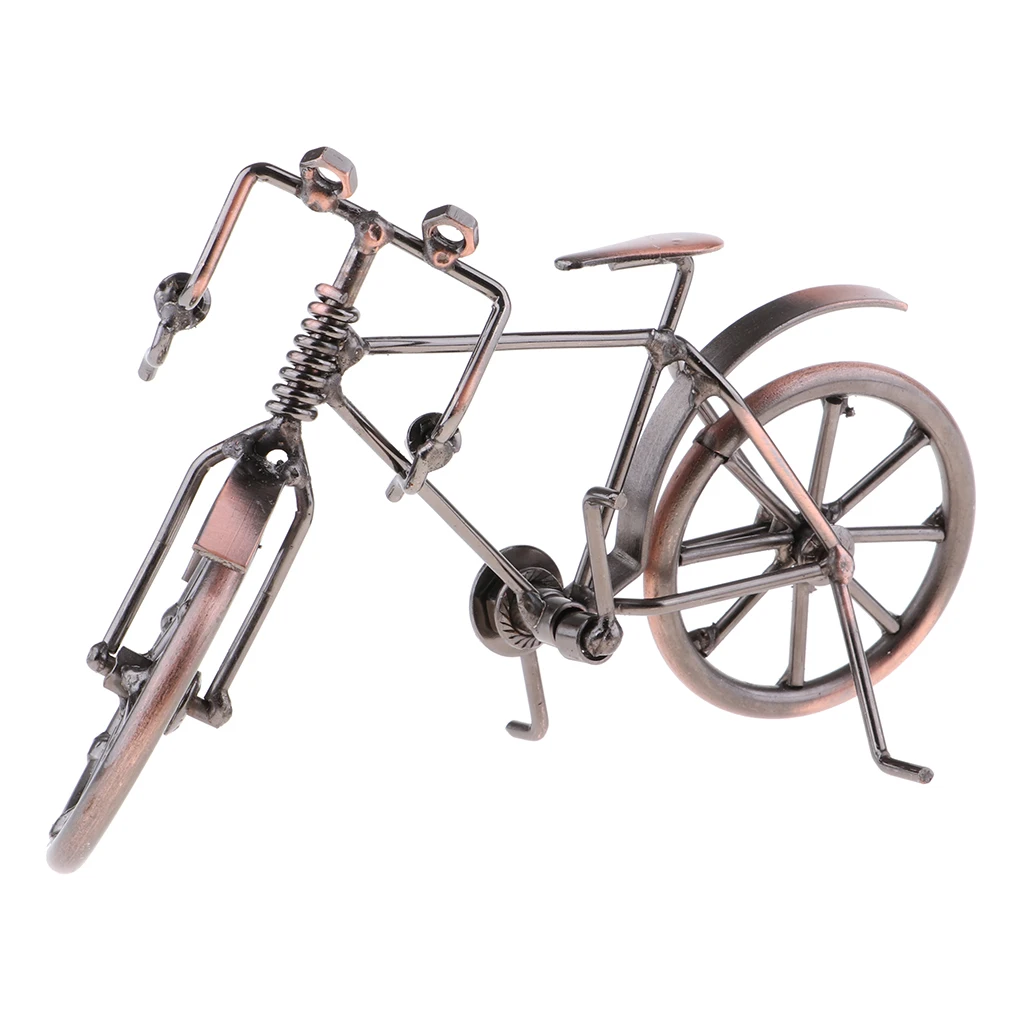 Metal Sculpture Retro Classic Handmade Iron Bicycle Unique Art Ornaments