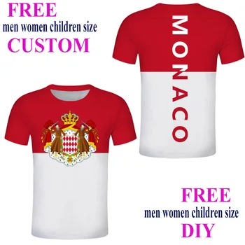 

Monaco t shirt custom Europe country flag coat of arms of Monaco FC football racing t shirt travel Souvenir Gifts Sport clothing