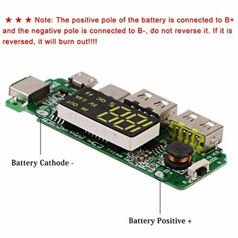 4 шт. 186 50 зарядная плата с двумя разъемами USB, 5 В, 2.4A мобильный Мощность банка модуль 58238471071