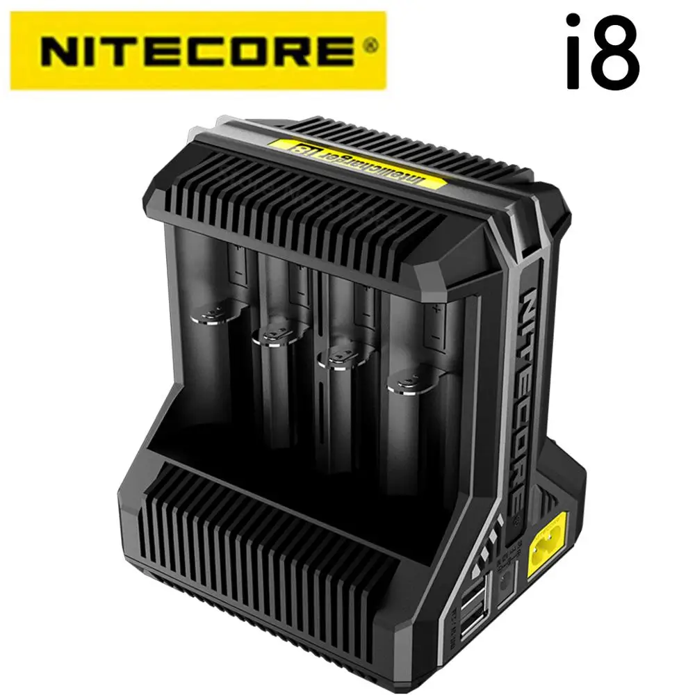 Интеллектуальное зарядное устройство Nitecore i8 8 слотов общий выход 4A