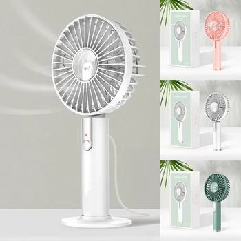 

Mini Electronic USB Fan Handheld Built-in Rechargeable Battery Fan Desktop Air Cooling 3 Speed for Travel Work Outdoor