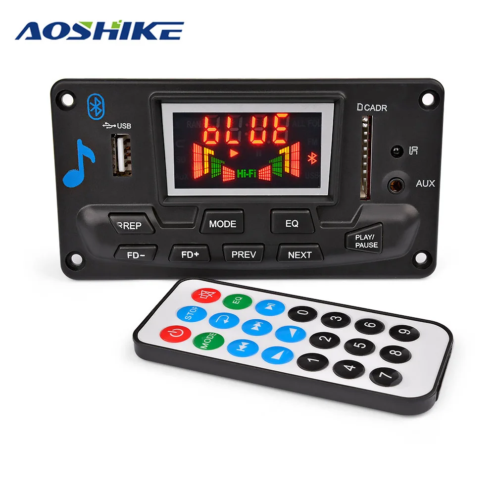 AOSHIKE Bluetooth без потерь APE декодер Регулировка эквалайзера FM спектра Дисплей аудио