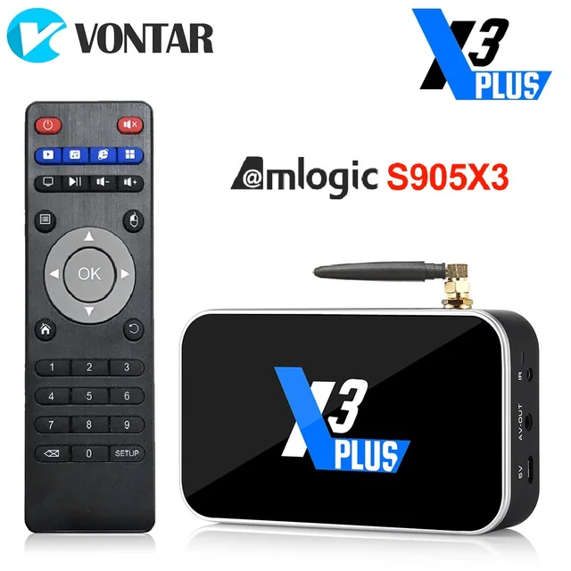 $US $52.93  X3 Plus TV BOX Android 9.0 Smart TV Box S905X3 DDR4 RAM 4GB 64GB 2.4G/5G Wifi 1000M Bluetooth 4.2 S