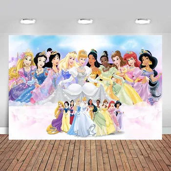 

Princess Royal Pink Photo Background Diamond Crown Photography Backdrop for Girl Happy Birthday Party Banner