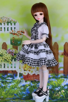 Полный набор высшего качества 1/4 bjd Kid Delf Girl BORY female doll лучшие подарки для девочек игрушечный парик одежда для лица макияж в комплекте Смола recast