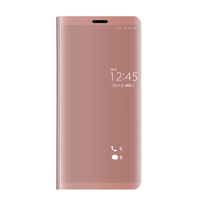Для HUAWEI Mate 10 Pro Lite зеркальный кожаный чехол-подставка для телефона прозрачный вид