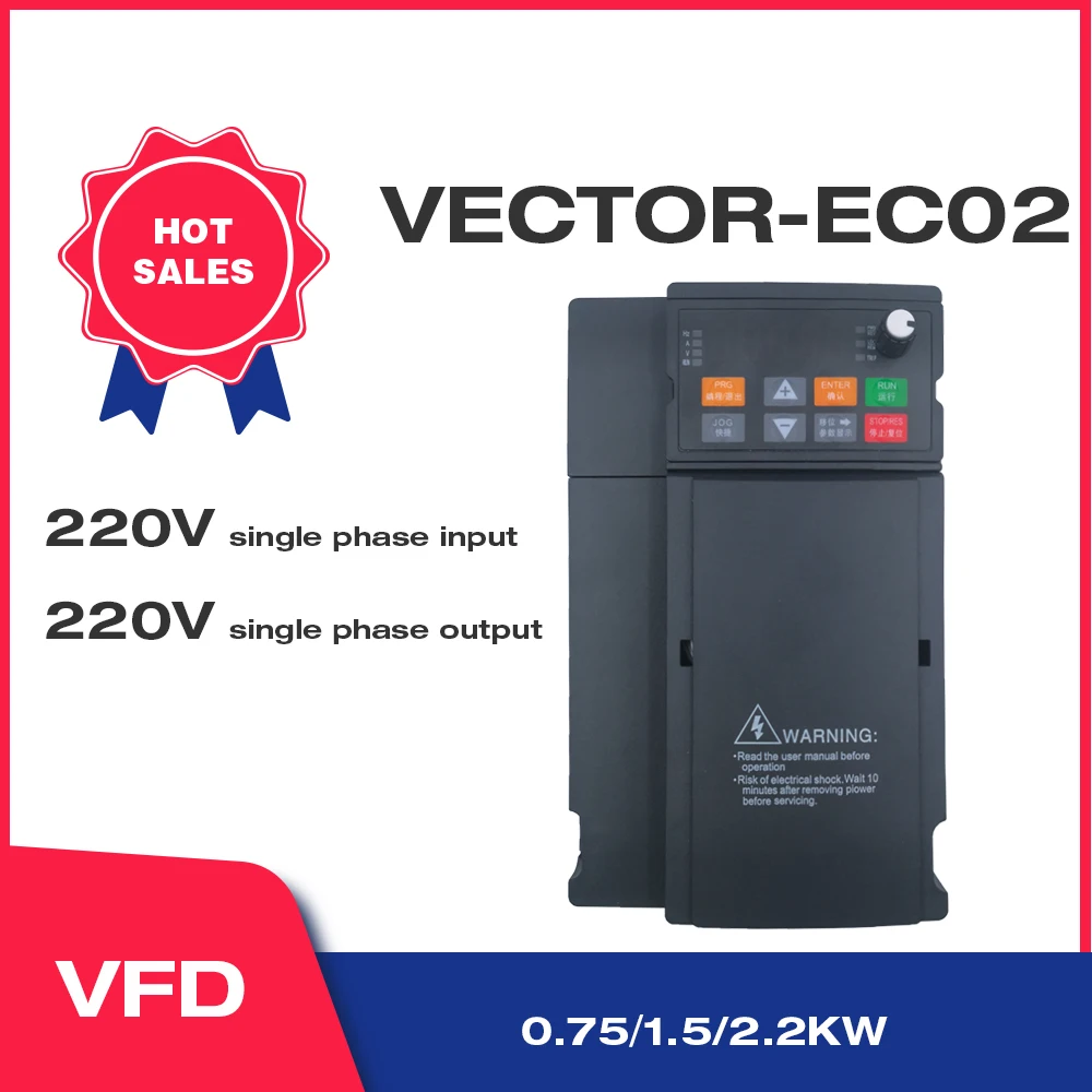 Вектор тяжелой нагрузки 220V 750W/1.5 кВт/2.2KW частотно-регулируемый привод однофазный