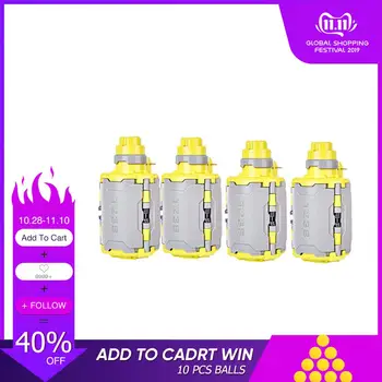 

4pcs T238 V2 Large Capacity Water Bomb for Airsoft Wargame with Time-delayed Function for Nerf Gel Ball BBs - Grey + Yellow