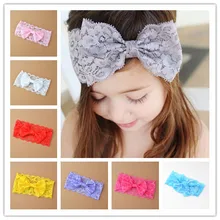 Европейский и американский стиль Горячая Распродажа аксессуары для волос Детская кружевная лента с бантом детская лента для волос головной убор