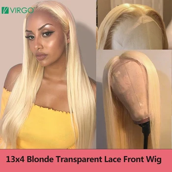 

Virgo 4x4 Closure Wig 13X4 Blonde Lace Front Wig Transparent Straight Hair Lace Front Human Hair Wigs for Women 613 Lace Wig
