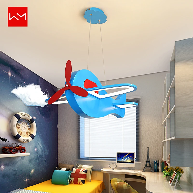 WANMING LED самолет подвесной светильник креативный люстра лампа Мультфильм