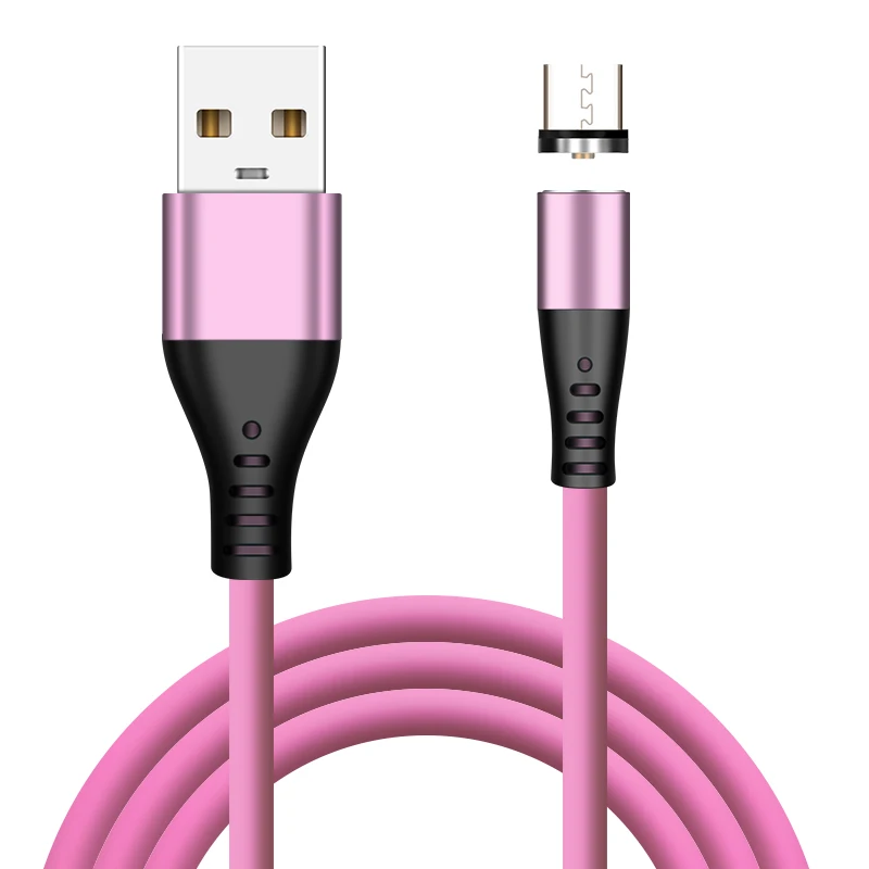 Strong Mangetic Charger Usb Type C Cable LED Liquid Silicone Wire Charger for iphone 11 12 Huawei Samsung Note10 Charging Cord hdmi cable for android  Cables