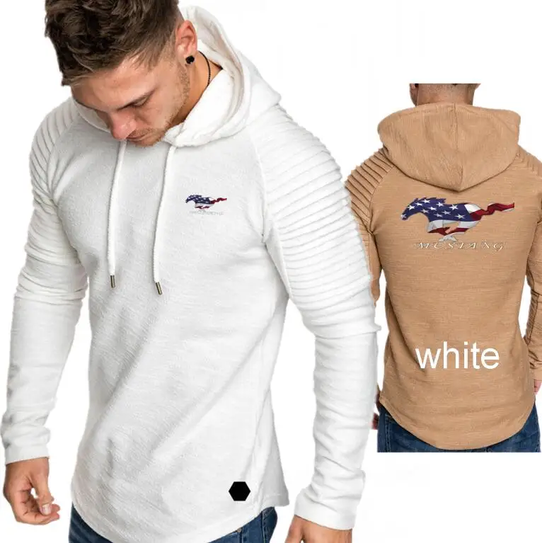 color 6 Флаг США Mustang пуловер с принтом зимние мужские толстовки повседневные уличные толстовки с капюшоном толстые флисовые теплые мужские топы спортивный костюм - Цвет: color 6