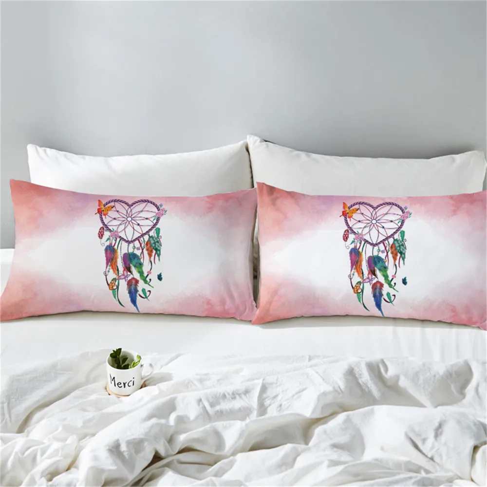 50X90CM Heart Dreamcatcher Pillowcase Pink and Sky Blue Decorative Pillow Case Sleeping Pillow Cover Bedding