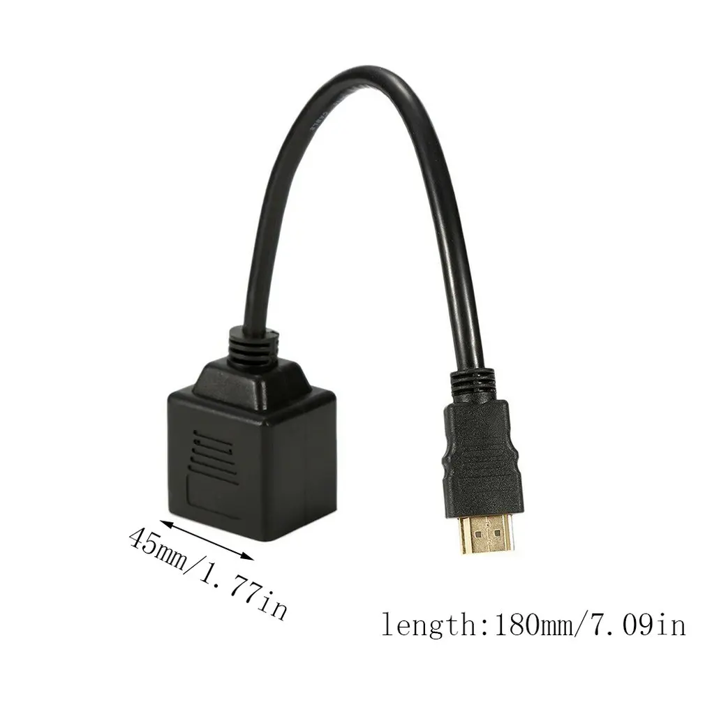 1 в 2 Выход 1080P HDMI Стандартный порт папа-2 Женский разделитель кабель адаптер