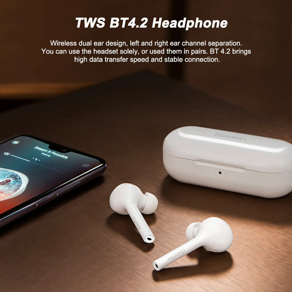 HUAWEI FreeBuds беспроводные bluetooth-наушники TWS наушники IP54 водонепроницаемые True BT гарнитура снижение шума с микрофоном Спортивная гарнитура