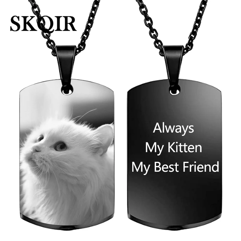 Personalized Military Dog Tag Pendant Urn Necklace for Ashes Custom