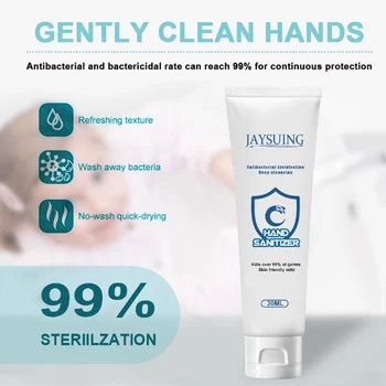 

30/60ml Disposable Disinfecting Hand Wash Gel 75% Alcohol Hand Sanitizer Gel Anti Bacteria Waterless Portable Hand Sanitizer
