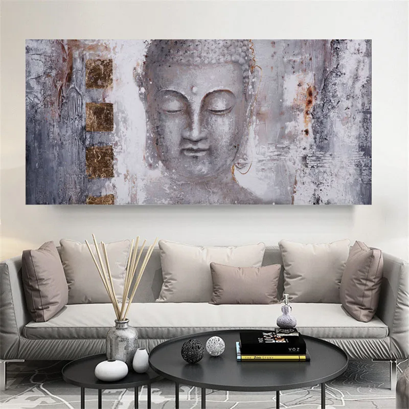  HOLEILUCK Decor Wall Art for Living Room Large Size Decoracion  Salon Casa Canvas Painting Buddha Modern Aesthetic Room Decor  70x180cm/28x71in Unframed Wall Canvas Art: Posters & Prints