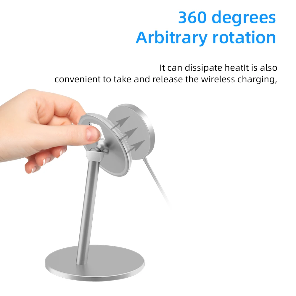 phone stands Phone Holder For Magsafe Charger Desk Rotation Magnetic Stand Angle Macsafe Cradle Bracket Support For iPhone 12 13 Pro Max Mini mobile wall stand