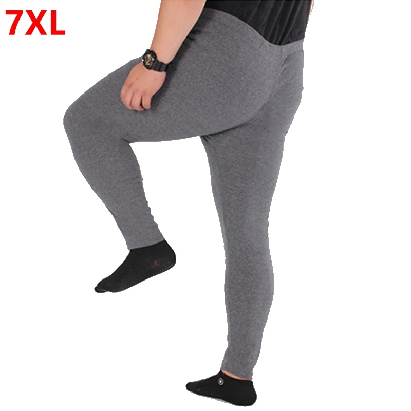 Autumn big size Men  Underwear Super Soft Men's Cotton Pants plus size Long Johns Mens Tight Underwear 7XL 6XL 5XL 4XL long johns