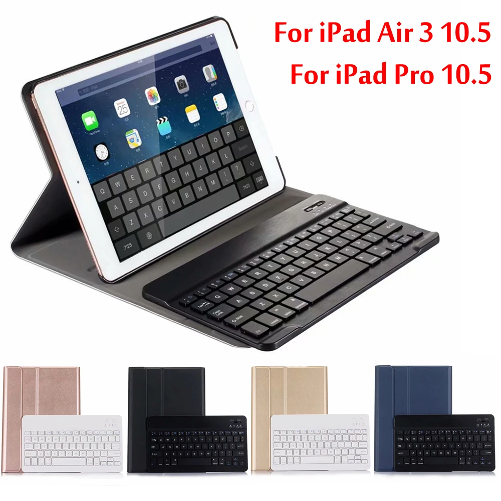 

New 2017 High-Quality Ultra thin Detachable Wireless Bluetooth Keyboard Case cover For iPad Pro 10.5 + Film + Stylus