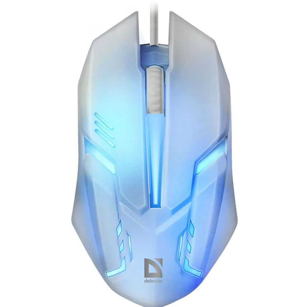 Компьютерная мышь Defender Cyber MB-560L 7цветов,3кнопки,1200dpi,белый