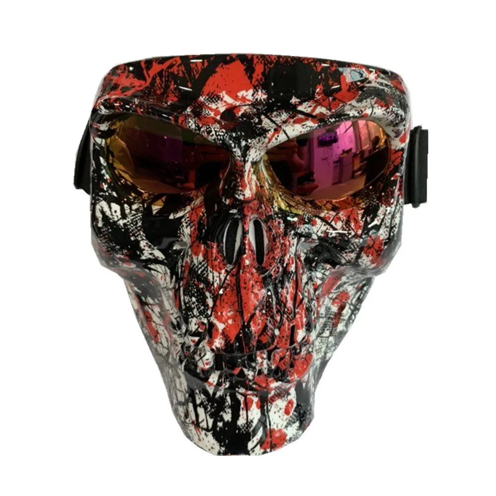 Камуфляж скелет маска полная защита лица маска Для мужчин смерти голова ужас армии вентиляторы шар для макияжа тактический CS оборудования Для мужчин t