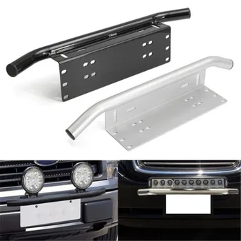 

23inch Car Front Bumper License Plate Mount Bracket Aluminium Bull Bar Style Holder For Driving Light Bar Car Universal