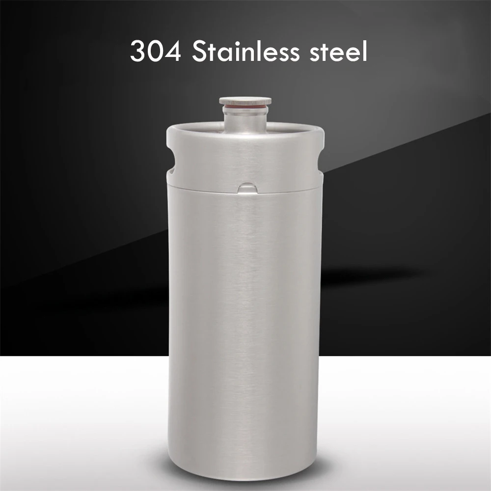 

Stainless Steel Mini Beer Keg Pressurized Growler for Craft Beer Dispenser System Home Brew Beer Brewing NEW