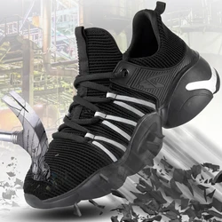 Chaussures de travail respirantes pour hommes et femmes, baskets de protection Anti écrasement et Anti perforation avec tête en acier 