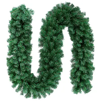 

2.7m Green Pine Needle Rattan Vine Christmas Artificial Vine Rattan Garland Wreath Tree Hanging Party Decor Hanging Ornaments