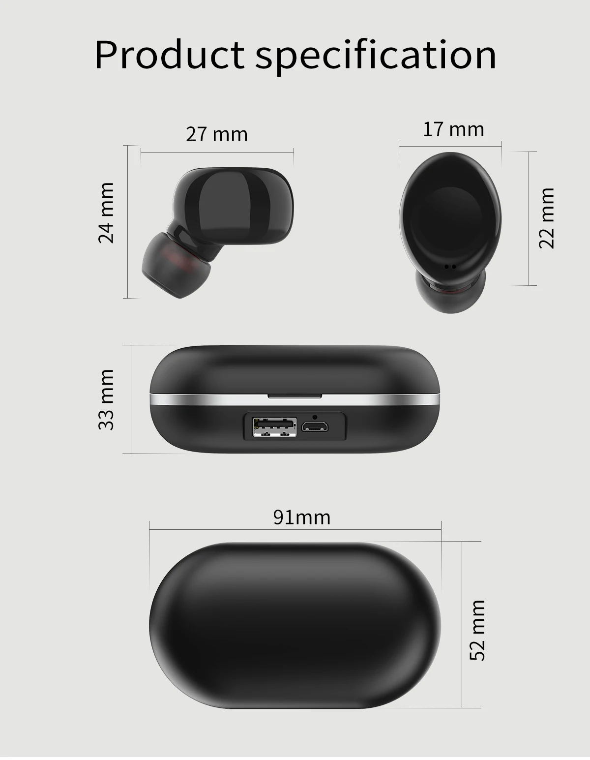 Smart Touch HiFi bluetooth 5,0 наушники bluetooth наушники TWS Беспроводные с шумоподавлением IPX4 водонепроницаемые наушники