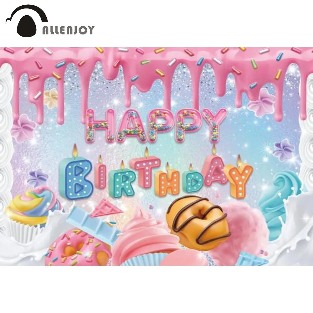 Allenjoy фон для вечеринки в честь Дня рождения конфеты пончики десерт малыш душ