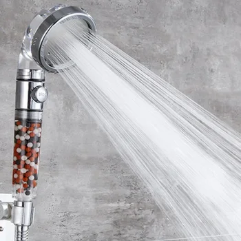 

Pressurized Shower Head Negative Ion Filter Shower For Bathroom Accessories Showerhead Hose Holder Set Nozzle