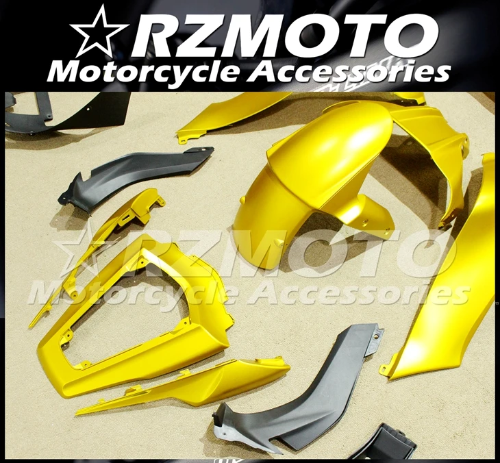 4 подарки ABS Обтекатели комплект подходит для kawasaki Ninja ZX-10R 2011 2012 2013 10R, возрастом 11, 12, 13, 14, 15, кузов комплект золотисто-матовый