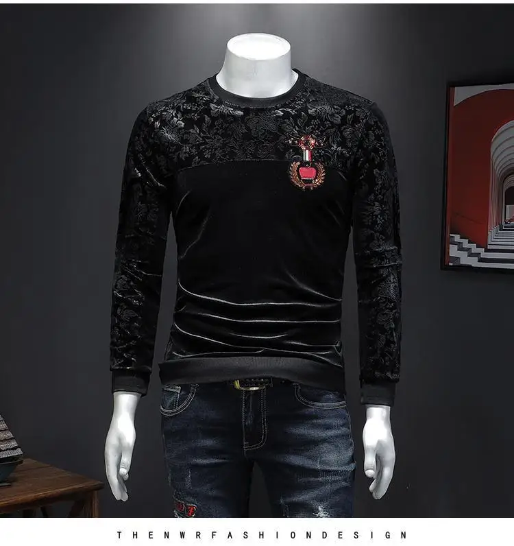 AH11666Fashion мужские топы и тройники Подиумные Роскошные известный бренд Европейский дизайн Короткие вечерние футболки с принтом мужская одежда