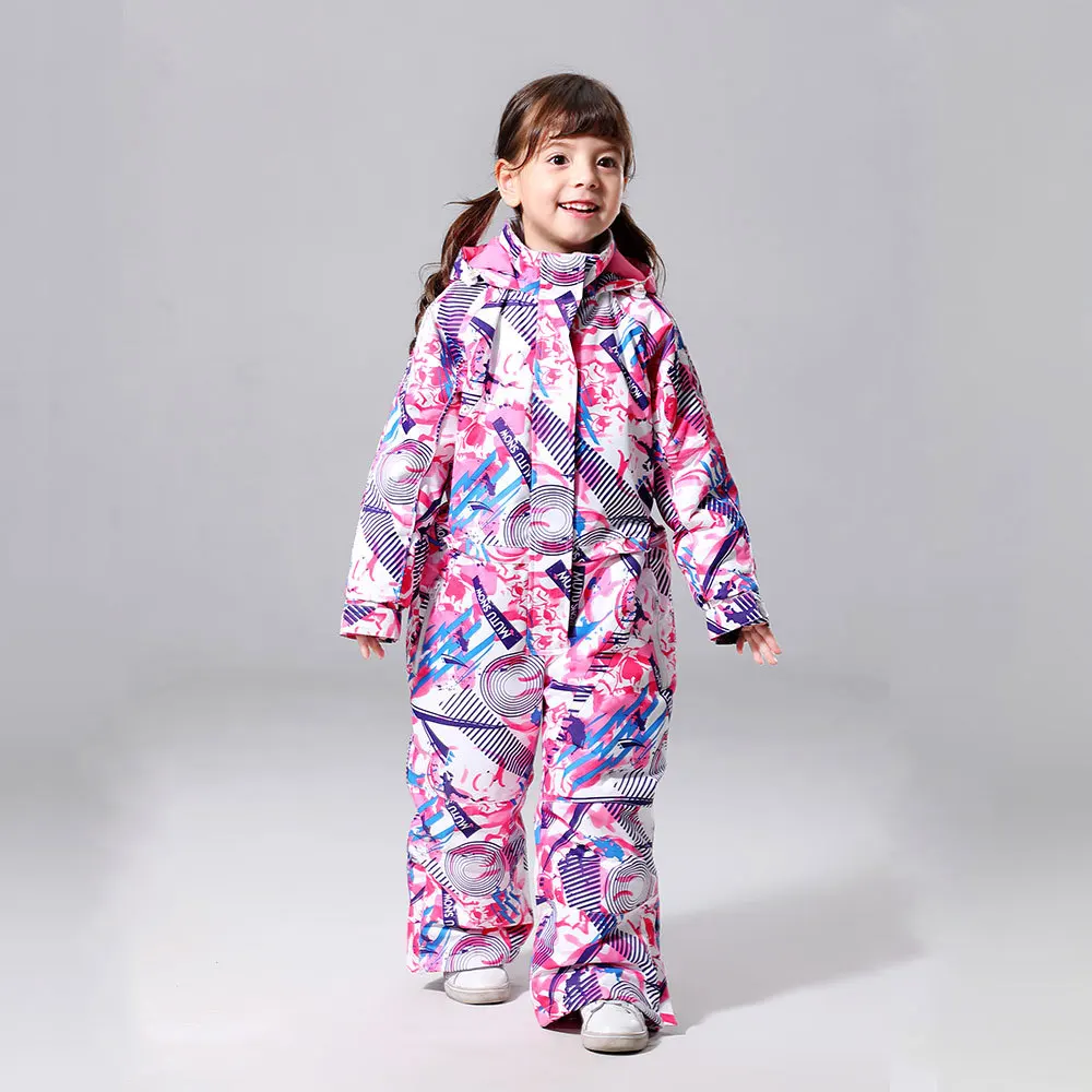 Upgraded Kids Winter Ski Jumpsuits Girls Skiing Suit Waterproof Windproof Outdoor Camping Snowboarding Thermal Jacket Pants Sets